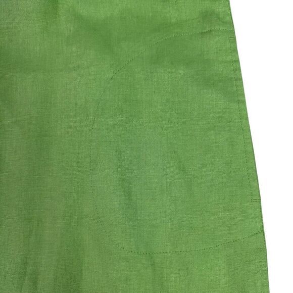 J. Jill Sleeveless Green Linen Dress size Medium - Picture 4 of 6